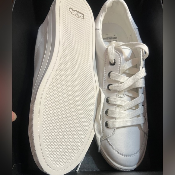 New Coach Porter Leather Fashion Sneaker Logo in Titanium White US 10 new in box - Picture 4 of 13